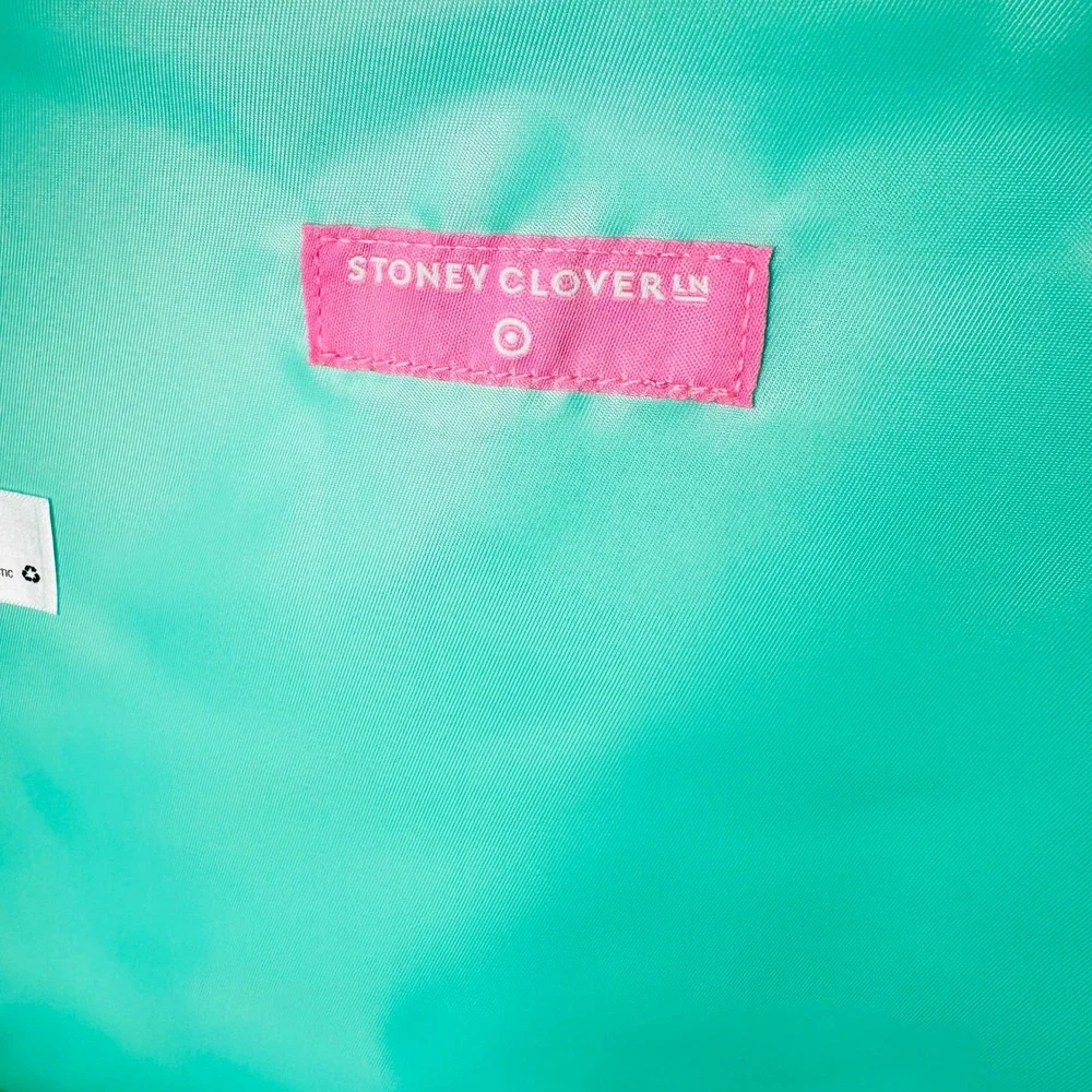 Stoney Clover Lane x Target Mint Green Terry Embossed Backpack Gold Hardware NWT
